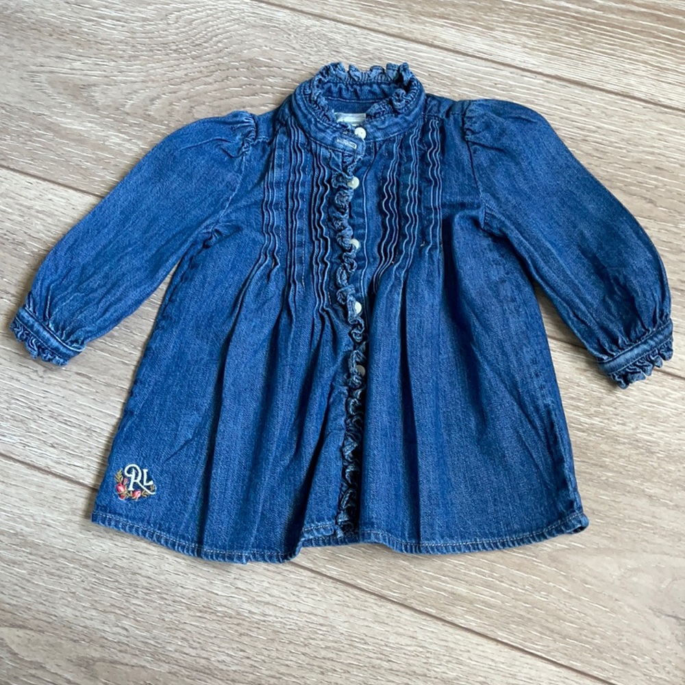 Ralph Lauren denim shirt dress 6 months